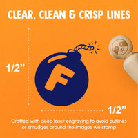 F Bomb Funny Curse Profanity Rubber Stamp for Stamping Crafting Planners