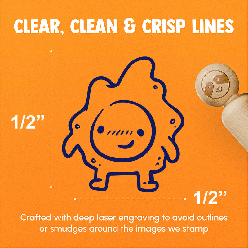 Fried Egg Kawaii Cute Sunny Side Up Rubber Stamp for Stamping Crafting Planners