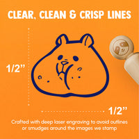 Hamster Head with Stuffed Fat Cheeks Rubber Stamp for Stamping Crafting Planners