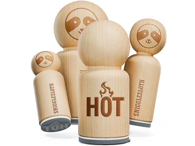 Hot Warning Fire Danger Hazard Rubber Stamp for Stamping Crafting Planners
