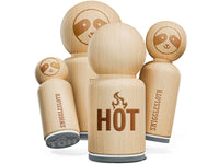 Hot Warning Fire Danger Hazard Rubber Stamp for Stamping Crafting Planners