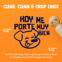 Hoy Me Porte Muy Bien Behaved Well School Child Dog Rubber Stamp for Stamping Crafting Planners