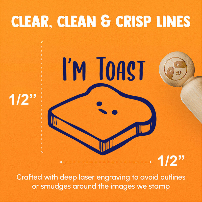 I'm Toast Funny Bread Concerned Rubber Stamp for Stamping Crafting Planners