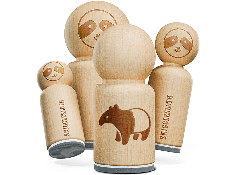 Malayan Tapir Asian Black and White Animal Rubber Stamp for Stamping Crafting Planners