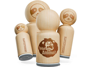 Mas Animo Lion Spanish Encouragement Teacher Stamp Rubber Stamp for Stamping Crafting Planners