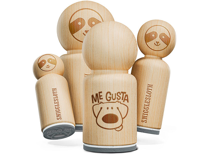 Me Gusta I Like It Spanish Cartoon Dog Teacher Stamp Rubber Stamp for Stamping Crafting Planners
