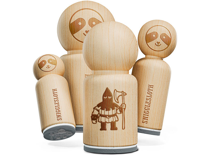 Medieval Executioner with Axe Gallows Rubber Stamp for Stamping Crafting Planners