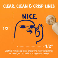 Nice Compliment Funny Face Ok Hand Sign Rubber Stamp for Stamping Crafting Planners