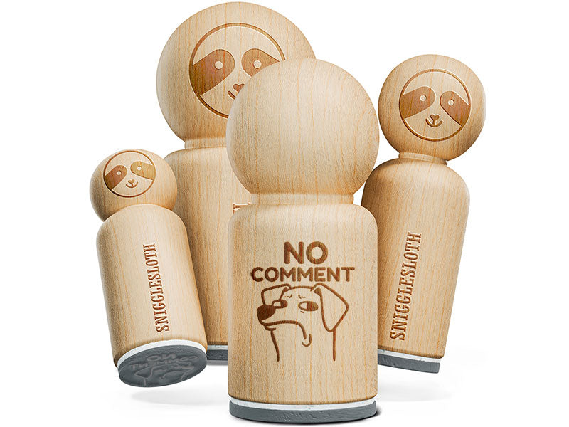 No Comment Bombastic Side Eye Dog Rubber Stamp for Stamping Crafting Planners