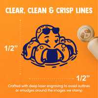 Octopus Inflatable Swim Tube Vacation Relaxing Chilling Rubber Stamp for Stamping Crafting Planners