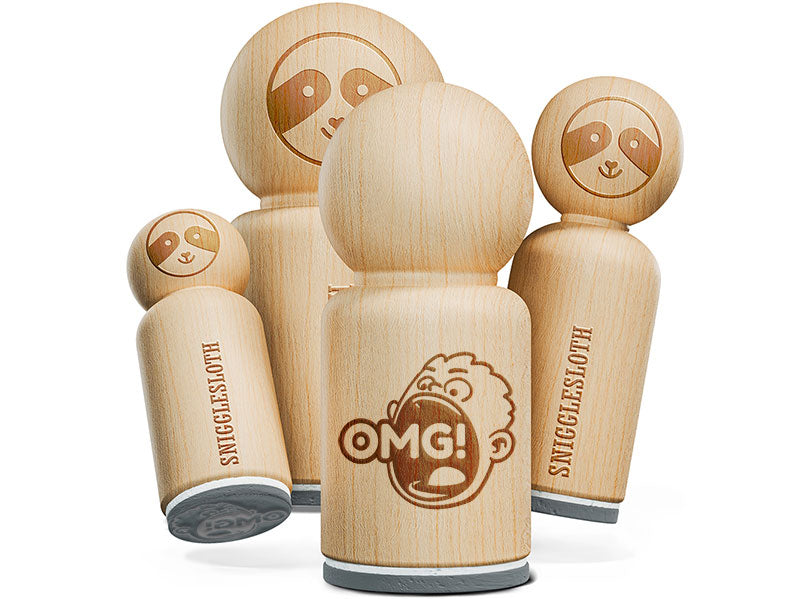 OMG Oh My God Big Mouth Boy Shout Rubber Stamp for Stamping Crafting Planners