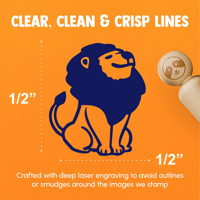 Proud Lion Head Held High Rubber Stamp for Stamping Crafting Planners