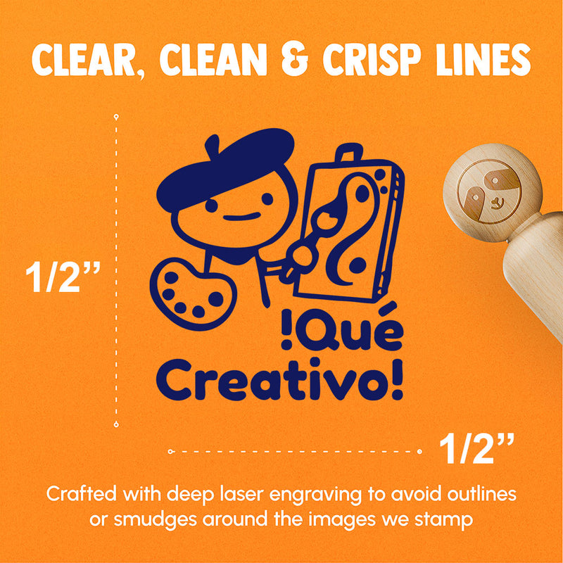 Que Creativo How Creative Artist Spanish Teacher Stamp Rubber Stamp for Stamping Crafting Planners