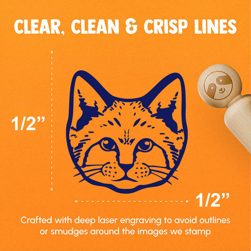 Realistic Sand Cat Feline Rubber Stamp for Stamping Crafting Planners