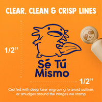 Se Tu Mismo Axolotl Spanish Be Yourself Teacher Stamp Rubber Stamp for Stamping Crafting Planners