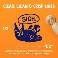 Sigh Depressed Raven Crow Bird Emo Rubber Stamp for Stamping Crafting Planners