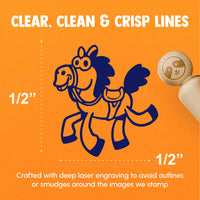 Silly Cartoon Horse Prancing Galloping Skipping Rubber Stamp for Stamping Crafting Planners