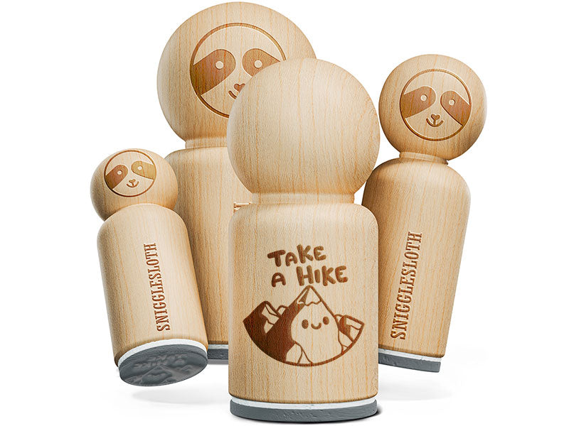 Take A Hike Cartoon Mountain Motivational Hiking Rubber Stamp for Stamping Crafting Planners