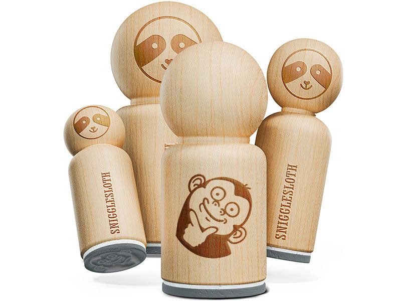 Thinking Staring Monkey Judging Eyes Stare Rubber Stamp for Stamping Crafting Planners