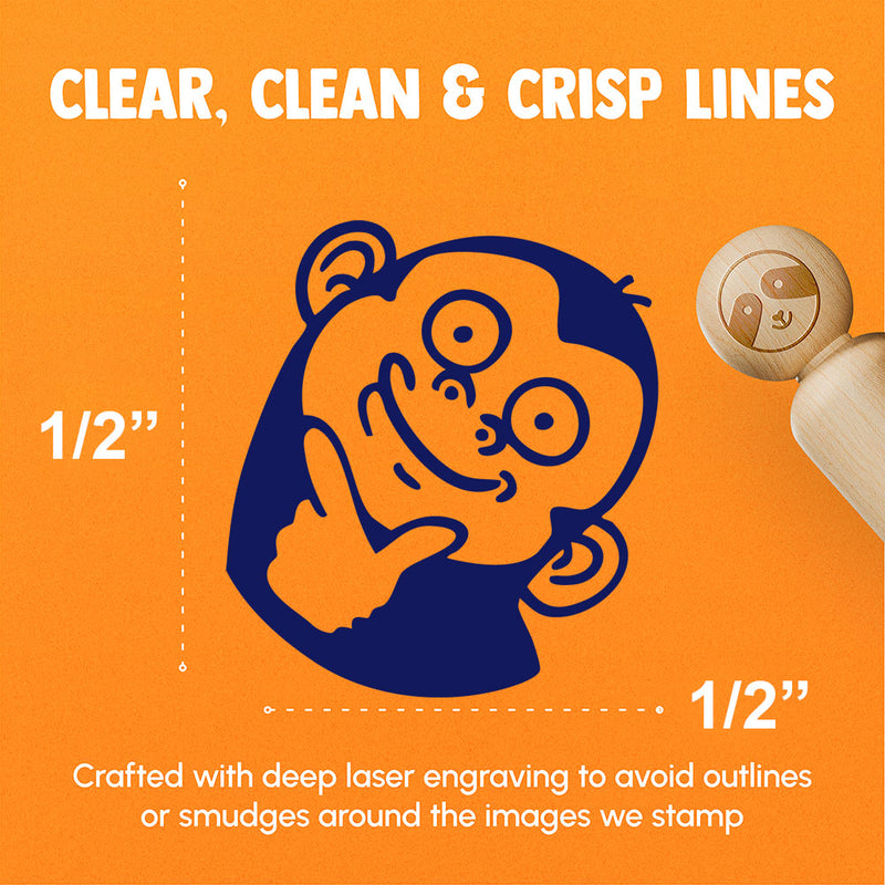 Thinking Staring Monkey Judging Eyes Stare Rubber Stamp for Stamping Crafting Planners