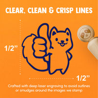 Thumbs Up Squirrel Silly Cute Funny Rubber Stamp for Stamping Crafting Planners