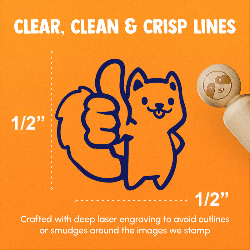 Thumbs Up Squirrel Silly Cute Funny Rubber Stamp for Stamping Crafting Planners