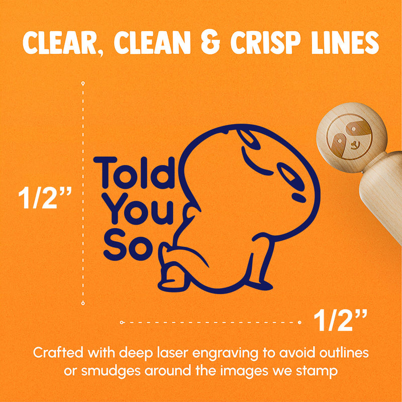 Told You So Funny Smug Smile Rubber Stamp for Stamping Crafting Planners