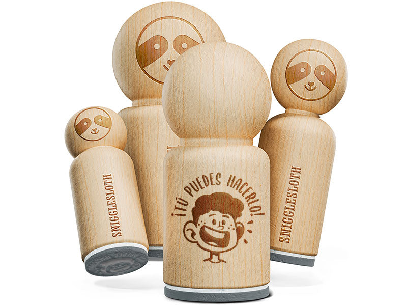 Tu Puedes Hacerlo Spanish You Can Do It Happy Boy Smile Teacher Stamp Rubber Stamp for Stamping Crafting Planners
