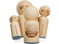 Colosseum Rome Italy Landmark Destination Circle Rubber Stamp for Stamping Crafting Planners