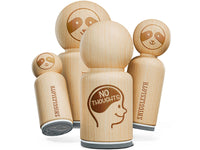 No Thoughts Head Empty Dumb Brainless Rubber Stamp for Stamping Crafting Planners
