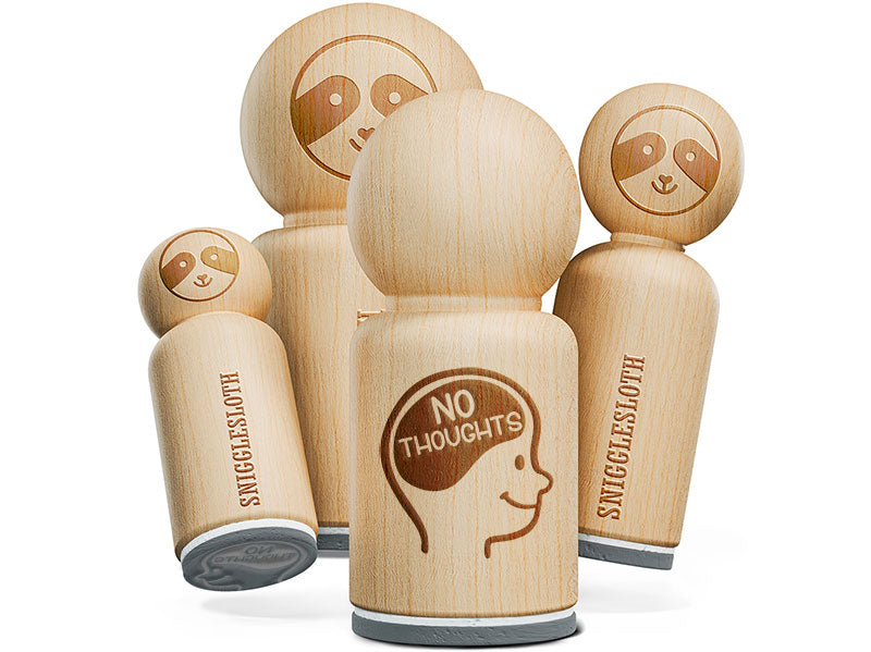 No Thoughts Head Empty Dumb Brainless Rubber Stamp for Stamping Crafting Planners