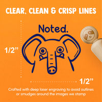 Noted Weird Elephant Funny Rubber Stamp for Stamping Crafting Planners