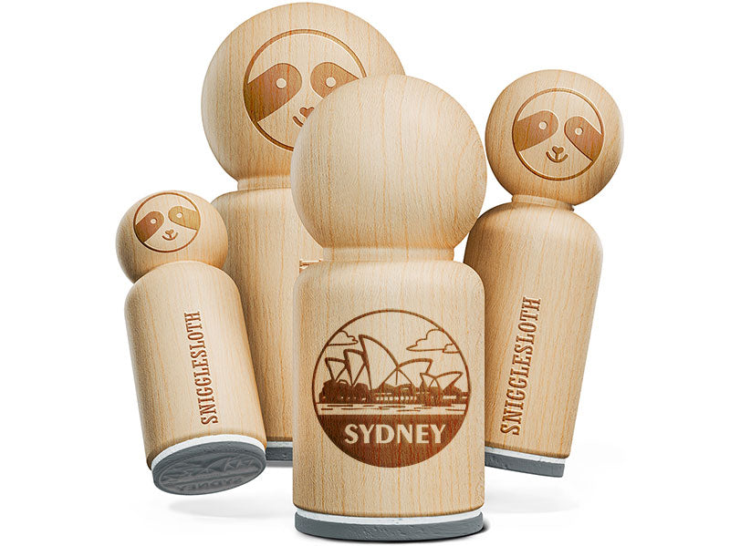 Sydney Opera House Australia Landmark Destination Circle Rubber Stamp for Stamping Crafting Planners