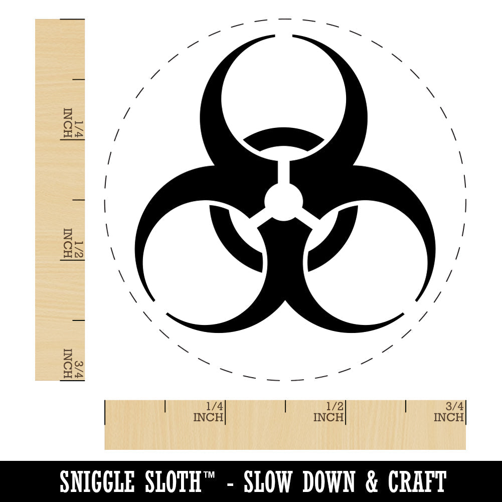 Biohazard Symbol Rubber Stamp for Stamping Crafting Planners