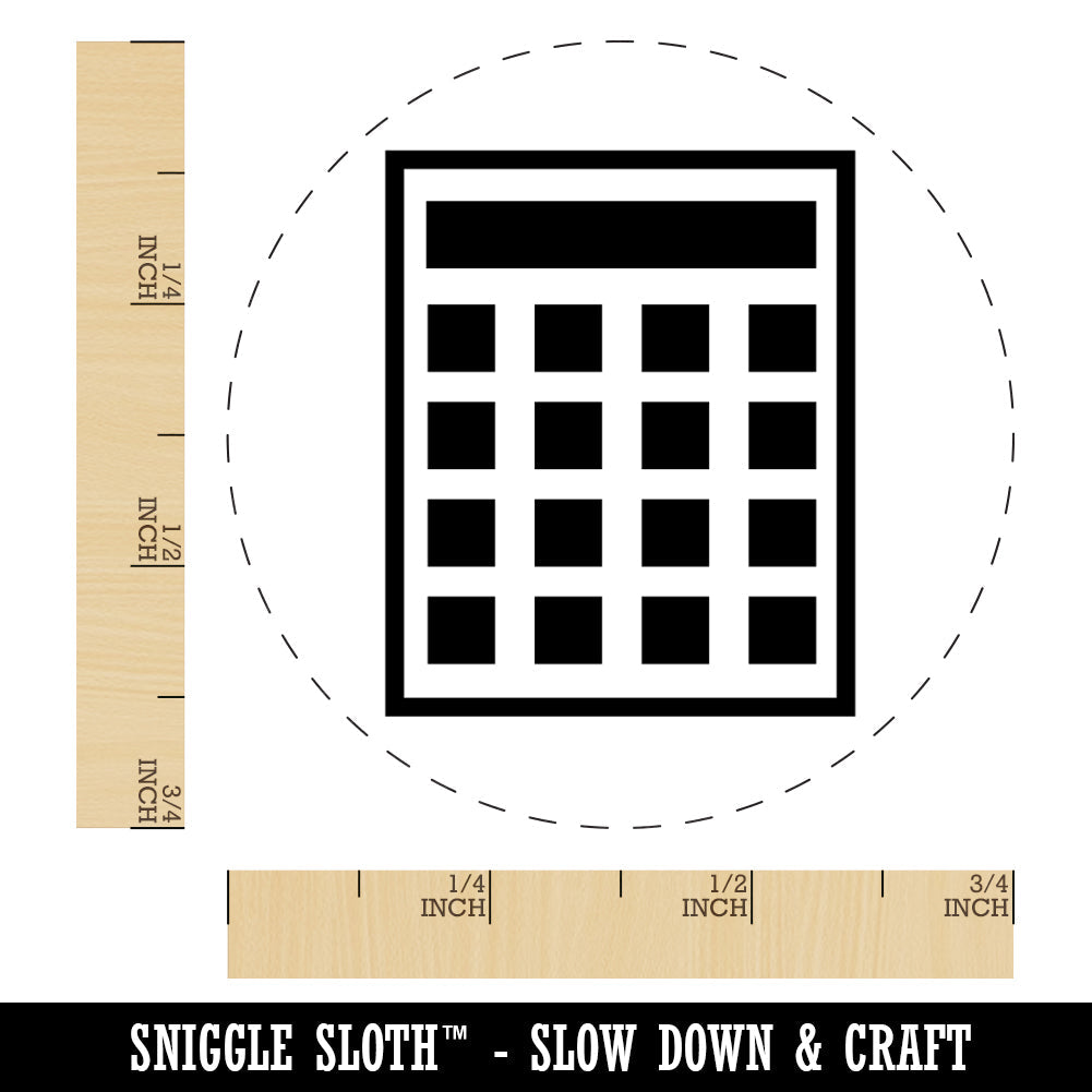 Calculator Icon Rubber Stamp for Stamping Crafting Planners