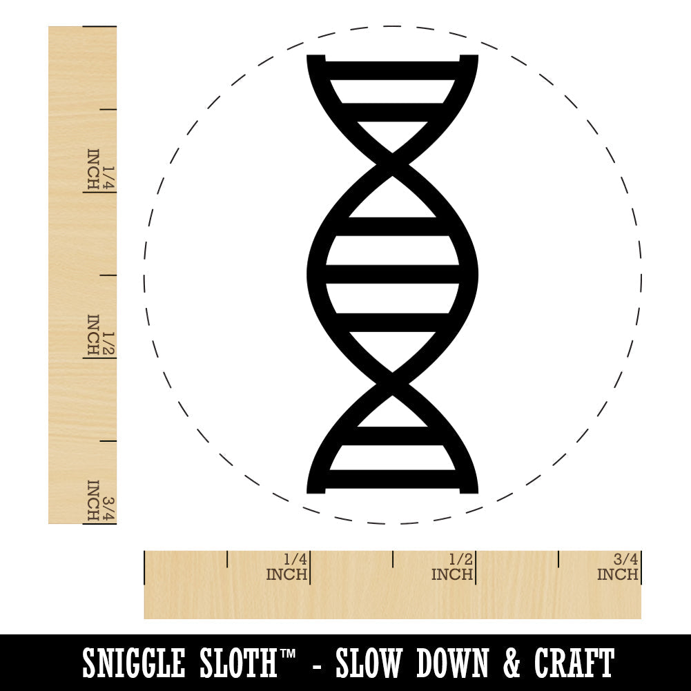 DNA Molecule Double Helix Science Symbol Rubber Stamp for Stamping Crafting Planners
