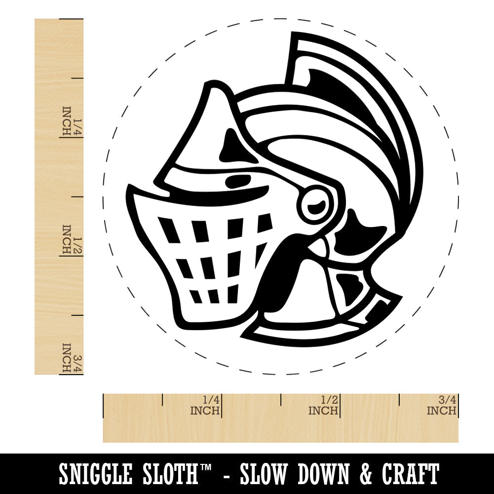 Medieval Knight Helmet Rubber Stamp for Stamping Crafting Planners