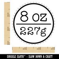 8 oz 227g Ounce Grams Weight Label Rubber Stamp for Stamping Crafting Planners