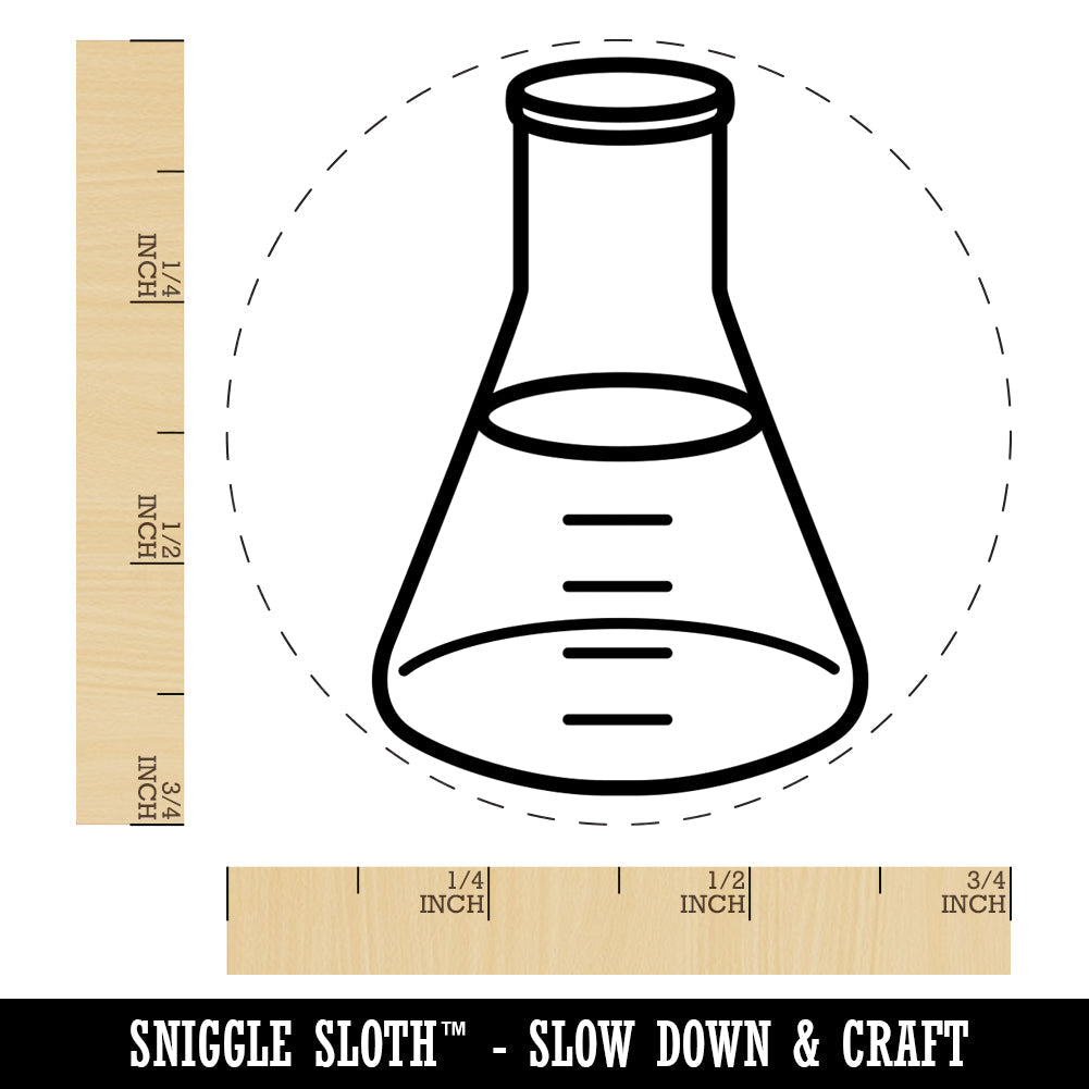 Glass Erlenmeyer Flask Chemistry Science Rubber Stamp for Stamping Crafting Planners