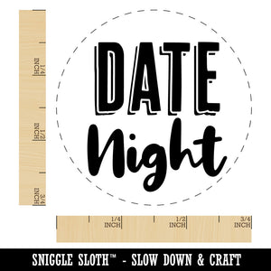 Date Night Fun Font Rubber Stamp for Stamping Crafting Planners