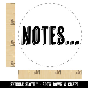 Notes Fun Font Rubber Stamp for Stamping Crafting Planners