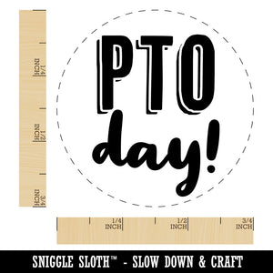 PTO Day Paid Time Off Fun Font Rubber Stamp for Stamping Crafting Planners