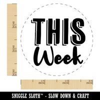 This Week Fun Font Rubber Stamp for Stamping Crafting Planners