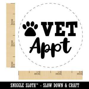 Vet Veterinary Appointment Paw Print Rubber Stamp for Stamping Crafting Planners