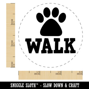 Walk Dog Paw Print Rubber Stamp for Stamping Crafting Planners