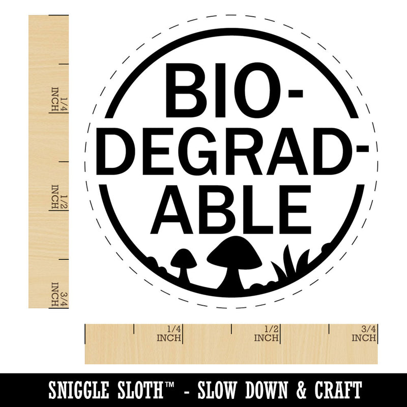 Biodegradable Label Sustainable Compostable Environmentally Friendly Mushroom Rubber Stamp for Stamping  Planners