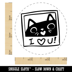Cute Loving Kitty Cat Photo Rubber Stamp for Stamping Crafting Planners