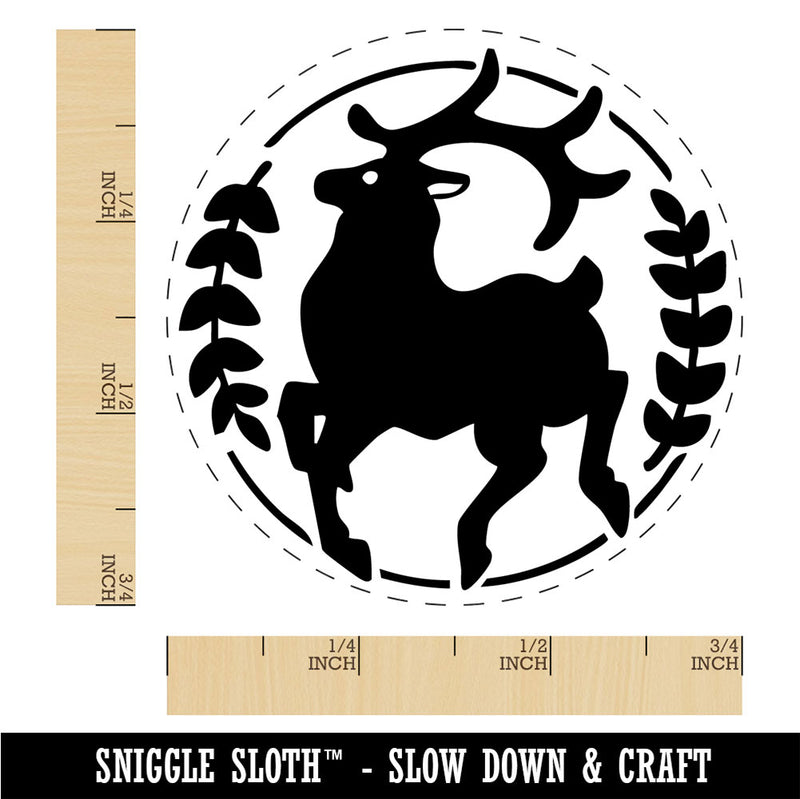 Regal Elk Wapiti Deer Emblem Reindeer Rubber Stamp for Stamping Crafting Planners