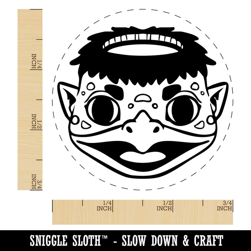 Kappa Yokai Japanese Water Demon Creature Rubber Stamp for Stamping Crafting Planners