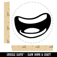 Cartoon Smile Mouth Wide Open Teeth Rubber Stamp for Stamping Crafting Planners